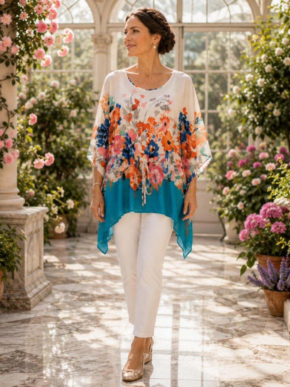 Unique Spectrum Floral Blouse | 3X
